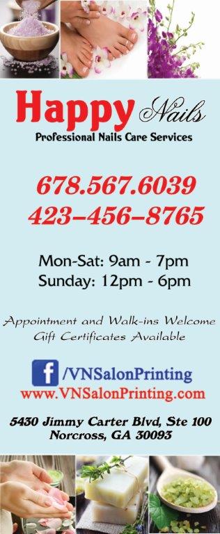 Price Card Template - VN Printing Inc - (678) 331-5551