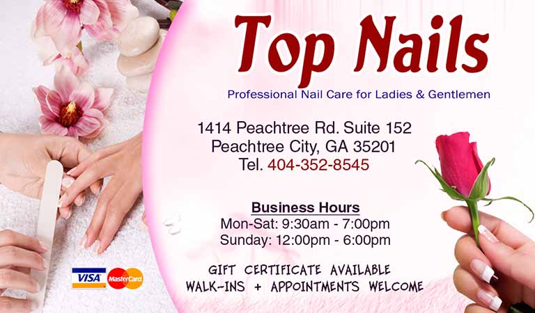 Nails Template Business Card - VN Printing Inc - Norcross, GA 30093