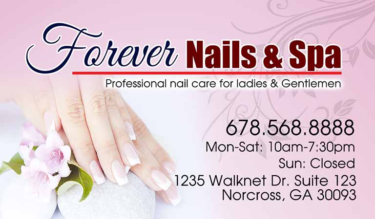 Nails Template Business Card - VN Printing Inc - Norcross, GA 30093