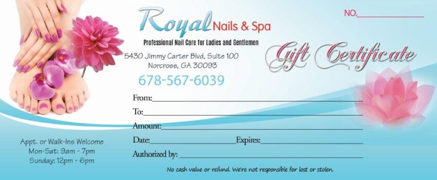 Gift Certificates 021 - VN Printing Inc - (678) 331-5551