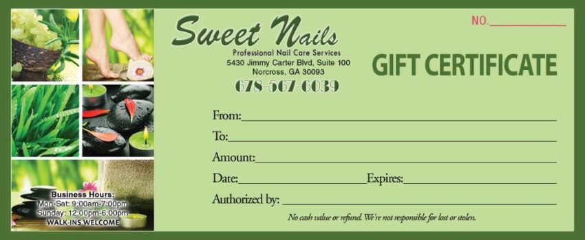 Gift Certificates 015 - VN Printing Inc - (678) 331-5551