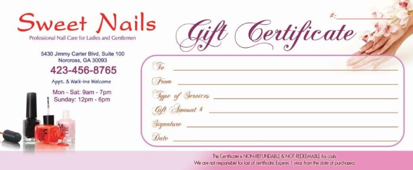 Gift Certificates 013 - VN Printing Inc - (678) 331-5551