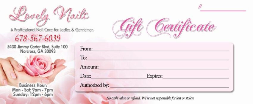 Gift Certificates 017 - VN Printing Inc - (678) 331-5551