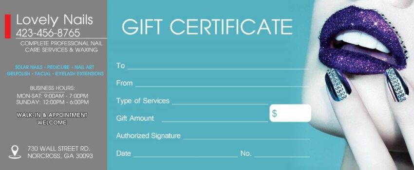 Gift Certificates 025 - VN Printing Inc - (678) 331-5551