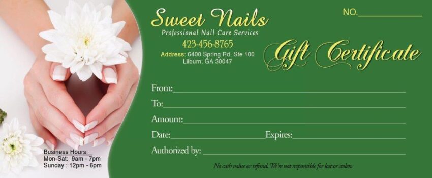 Gift Certificates 029 - VN Printing Inc - (678) 331-5551