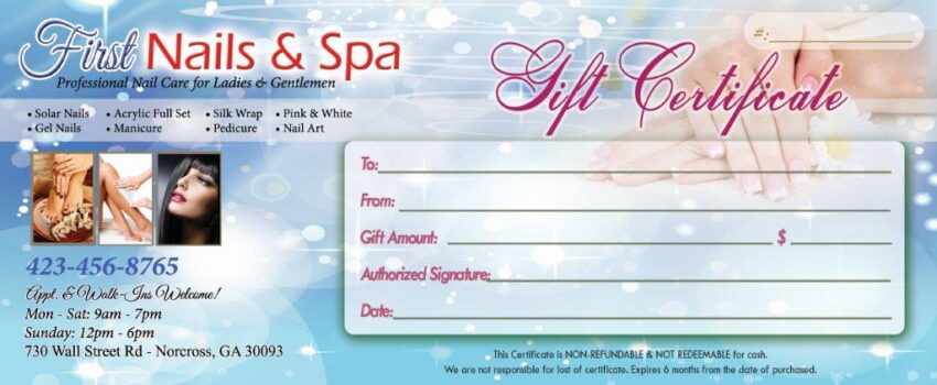 Gift Certificates 033 - VN Printing Inc - (678) 331-5551