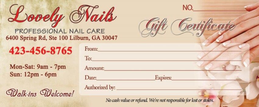 Gift Certificates 039 - VN Printing Inc - (678) 331-5551