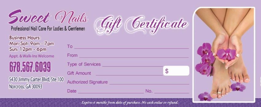 Gift Certificates 040 - VN Printing Inc - (678) 331-5551