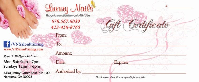 Gift Certificates 041 - VN Printing Inc - (678) 331-5551