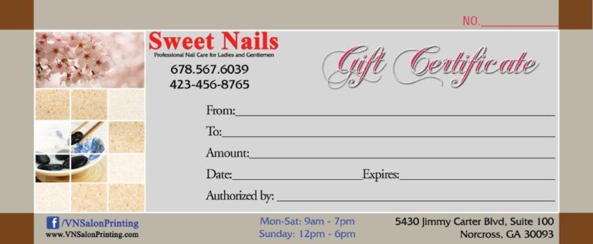 Gift Certificates 043 - VN Printing Inc - (678) 331-5551