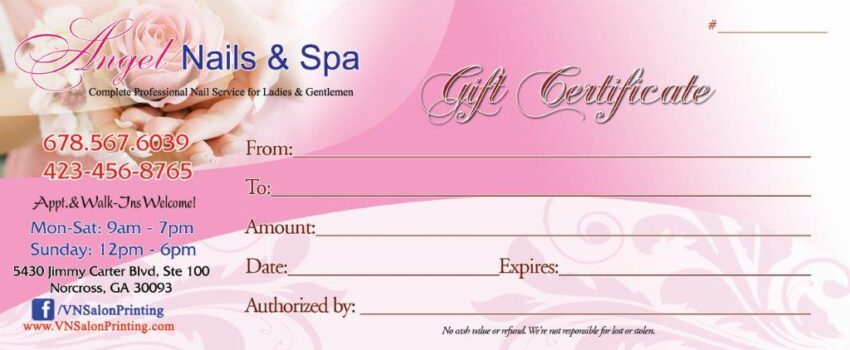 Gift Certificates 050 - VN Printing Inc - (678) 331-5551