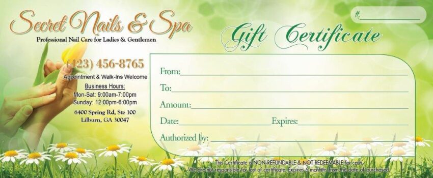 Gift Certificates 051 - VN Printing Inc - (678) 331-5551