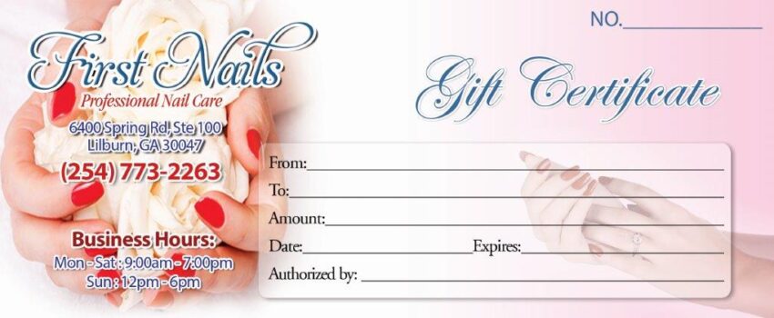 Gift Certificates 054 - VN Printing Inc - (678) 331-5551