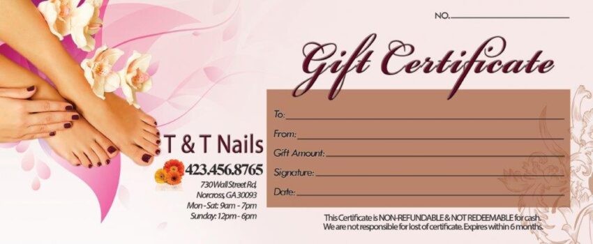 Gift Certificates 055 - VN Printing Inc - (678) 331-5551