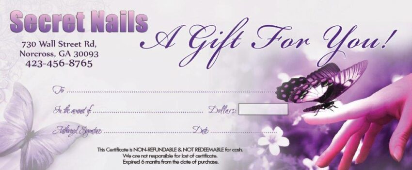 Gift Certificates 056 - VN Printing Inc - (678) 331-5551