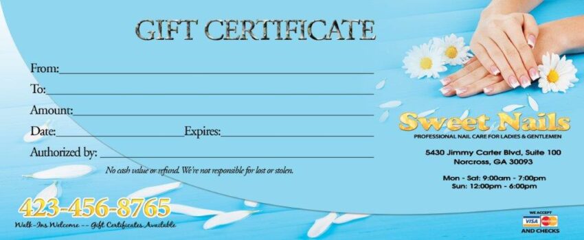 Gift Certificates 059 - VN Printing Inc - (678) 331-5551