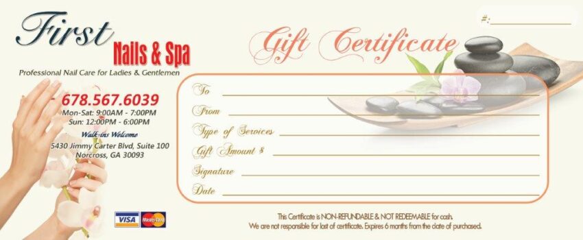 Gift Certificates 020 - VN Printing Inc - (678) 331-5551