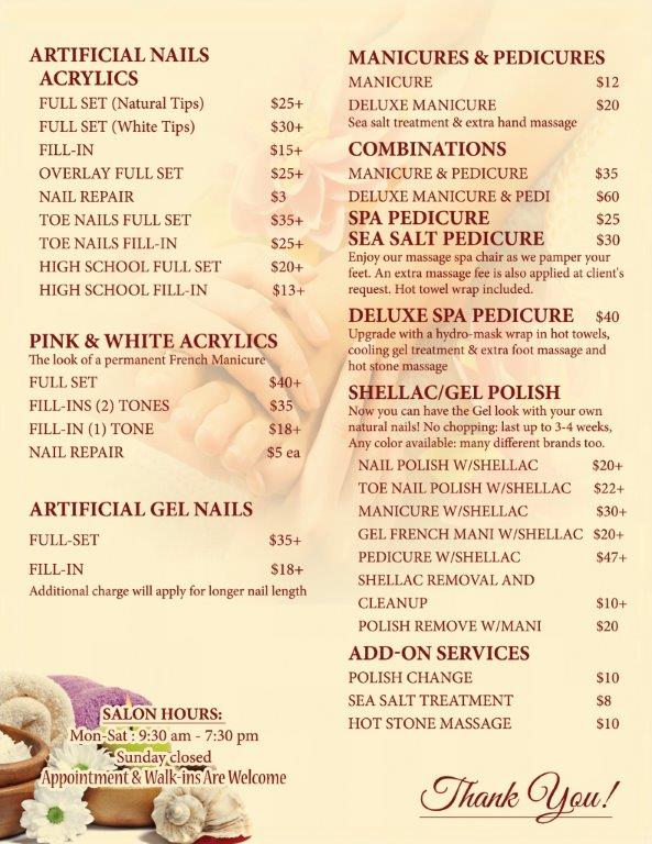 Laminate Menu - VN Printing Inc - (678) 331-5551